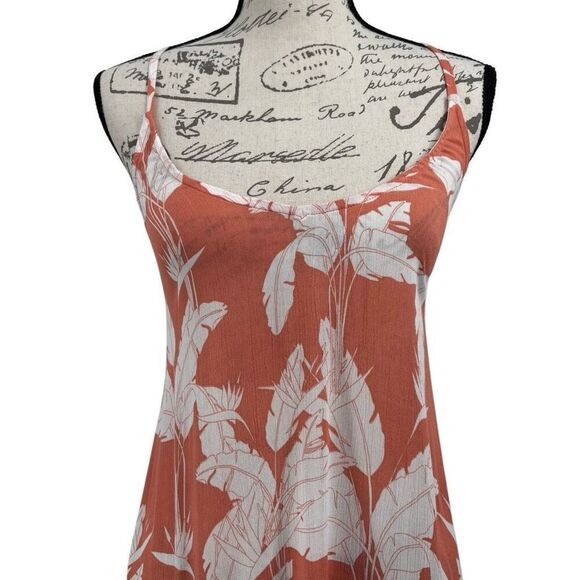 ROXY Women's Printed Be in Love Beach Cover-up Dress Peach Size Small NWT - Picture 3 of 14